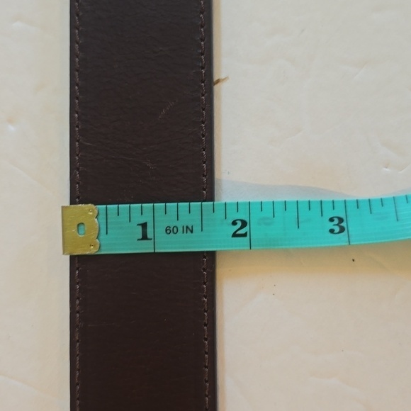 Mens Premium Black/ Brown Reversible Quality Leather Belt GUN metal buckle Sz.36 - Picture 6 of 7